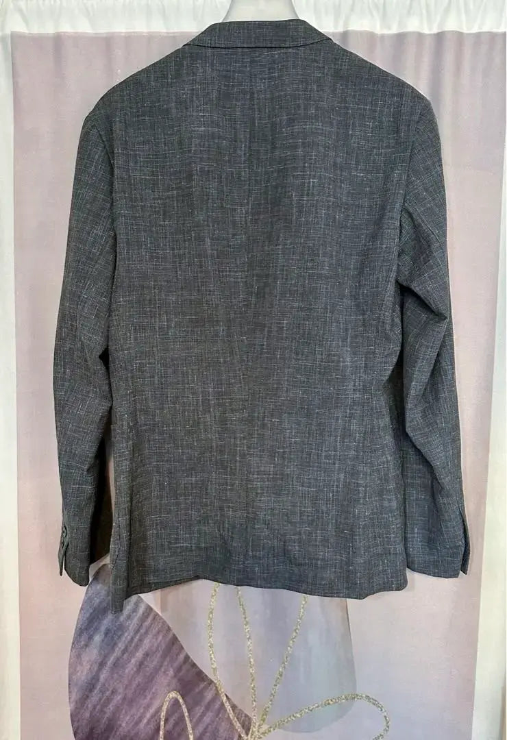 Paul Smith Collection Wool Linen Tailored Jacket Made in Japan Gray