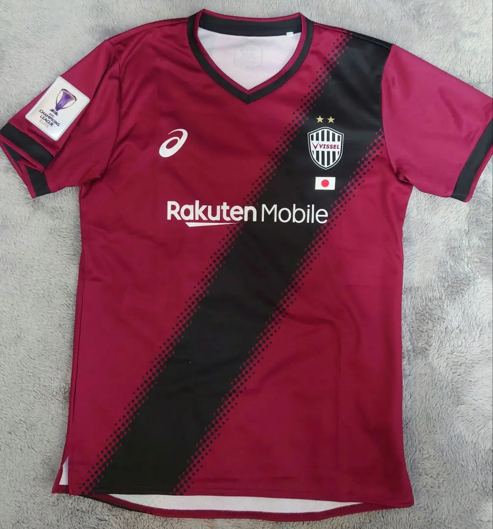 [Usado: Osako: ACL] Uniforme VISSEL KOBE Camisa roja y negra | 【中古：大迫：ACL】ユニフォーム Vissel Kobe 赤黒シャツ