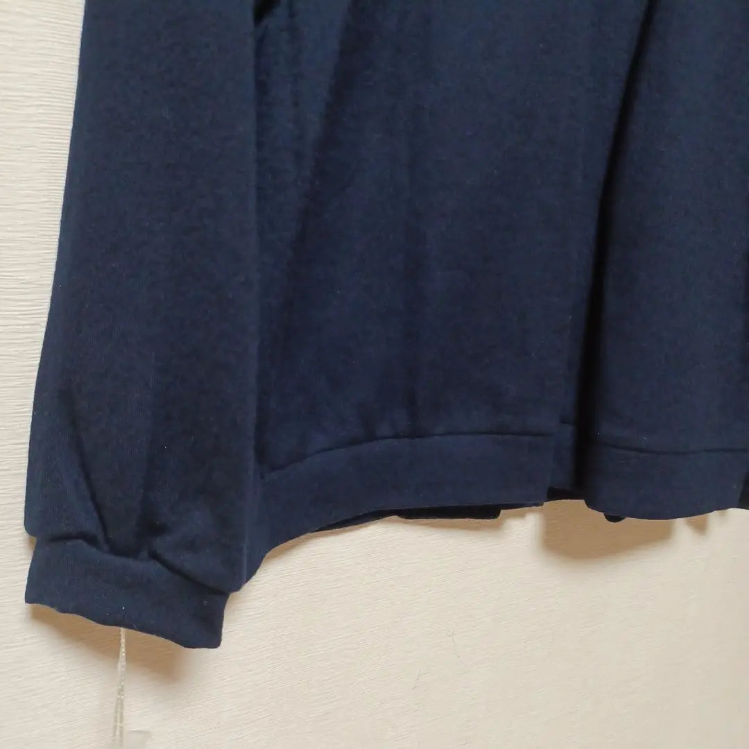 ⑨Topies Atelier Doll Hoodie Logo Embroidered Tops Front Button Navy Red