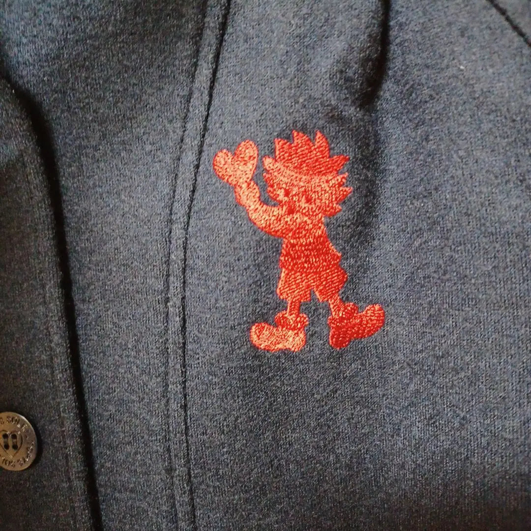 ⑨Topies Atelier Doll Hoodie Logo Embroidered Tops Front Button Navy Red