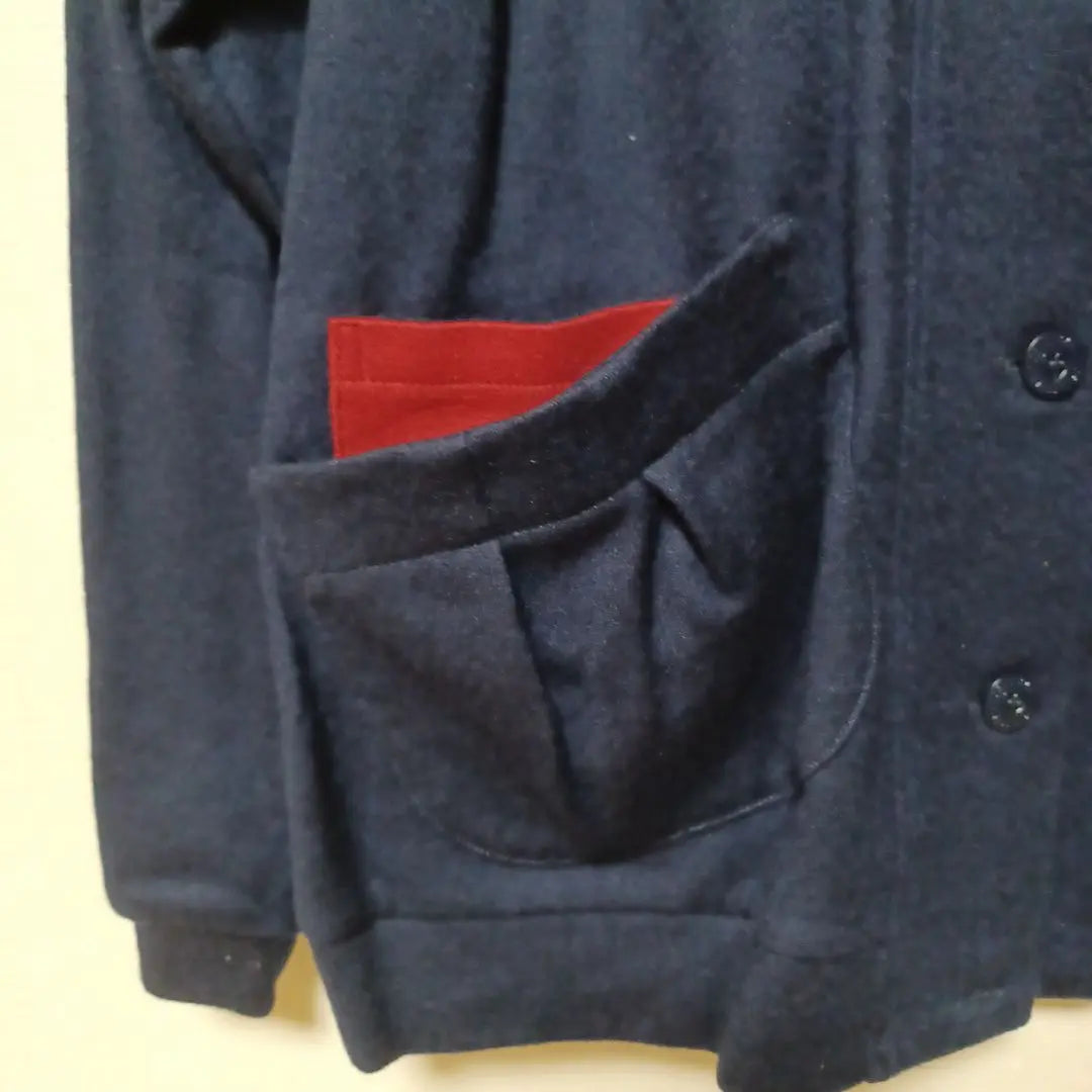 ⑨Topies Atelier Doll Hoodie Logo Embroidered Tops Front Button Navy Red