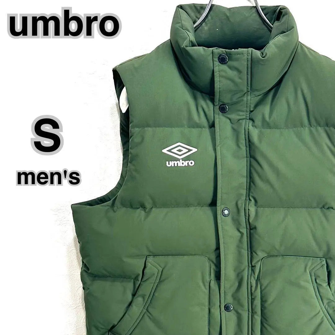 [Popular in good condition] Umbro Down Vest Men's S Khaki Women's