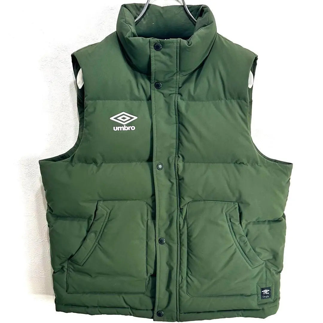 [Popular in good condition] Umbro Down Vest Men's S Khaki Women's