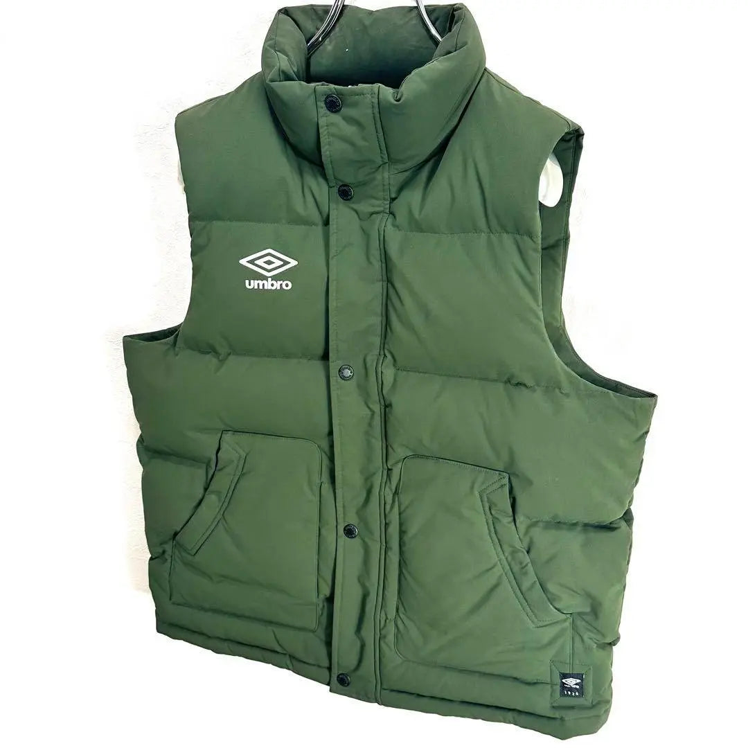 [Popular in good condition] Umbro Down Vest Men's S Khaki Women's