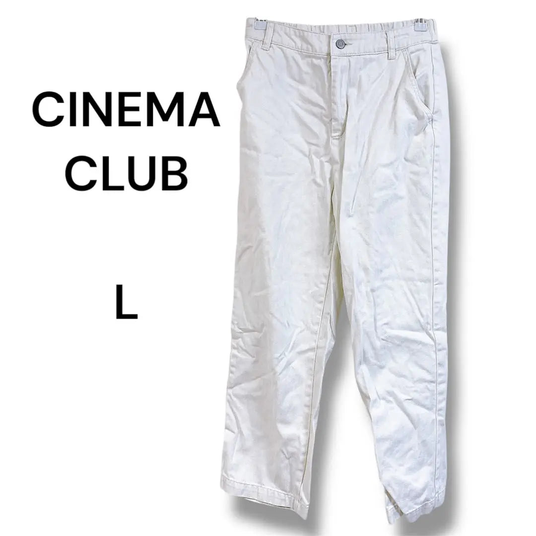 CINEMA CLUB Casual Pants L White White Cotton