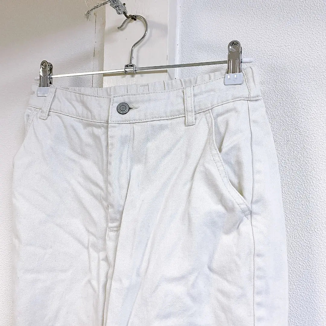 CINEMA CLUB Casual Pants L White White Cotton