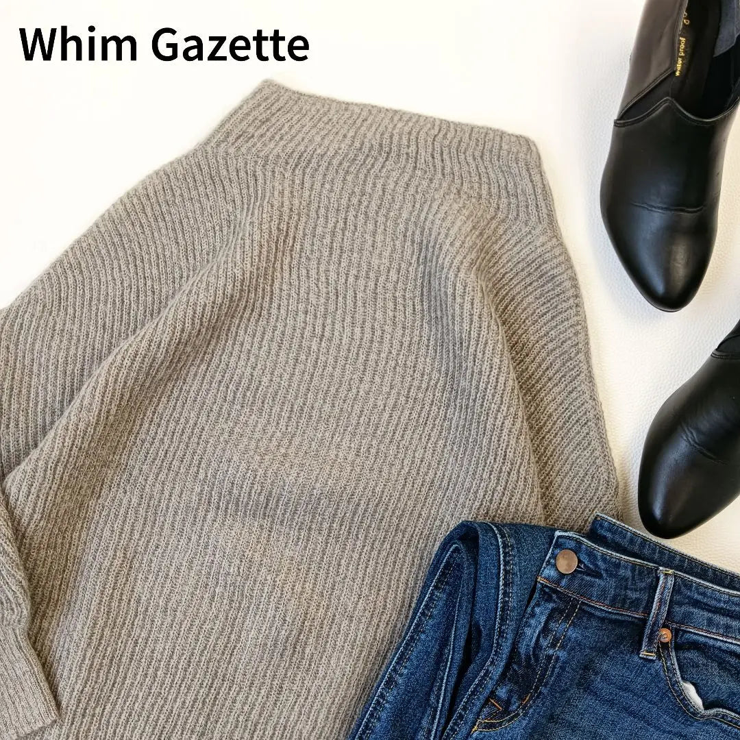 Beautiful condition ♡ Wim Gazette Mohaya blend dolman sleeve knit pullover High neck F