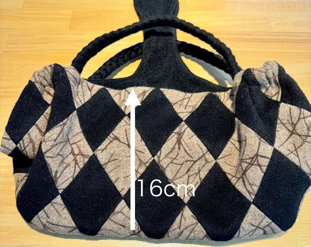 Handmade cashmere fabric - shoulder bag and handbag set