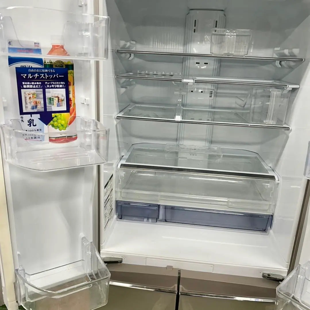 Refrigerador grande Mitsubishi 755 de 461 l con fabricación automática de hielo y puerta francesa para uso doméstico