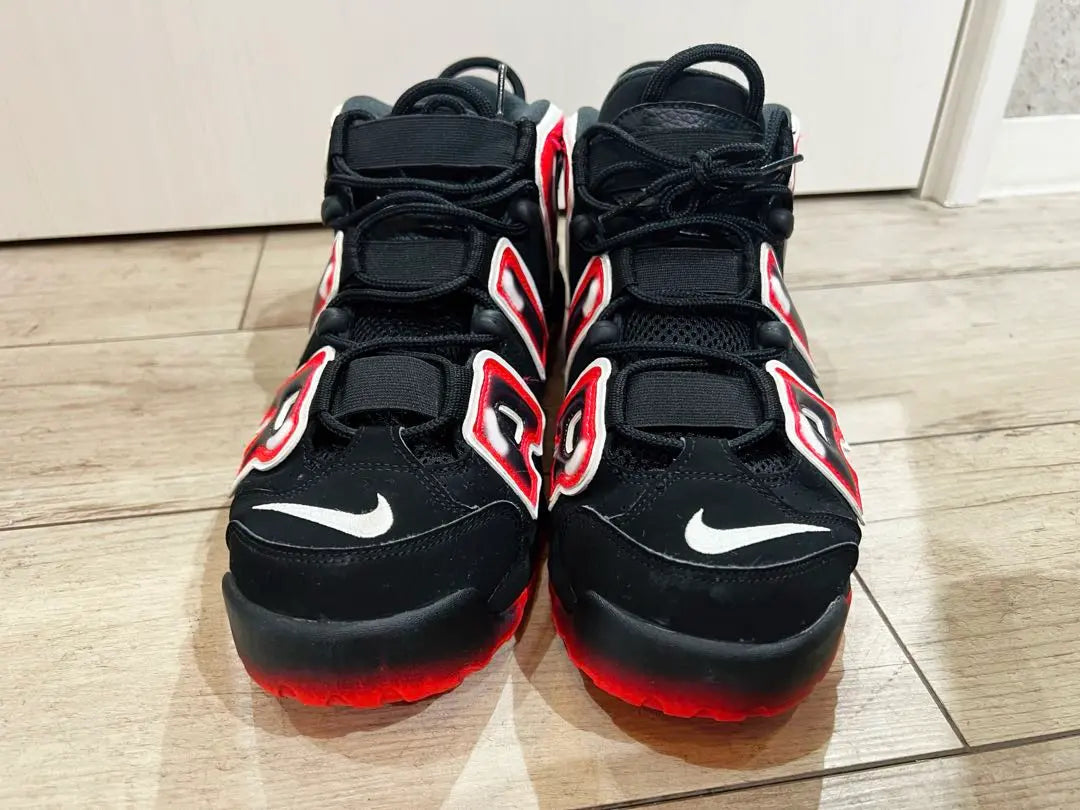 Beautiful condition Nike more up tempo More Ten Black Red 28.5