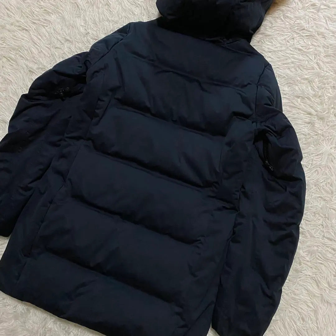 [Good condition] Descente Mizusawa Down Coat Navy Raccoon Fur M Orteline