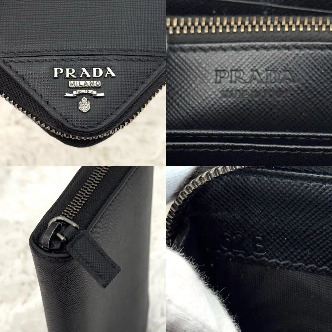 Beautiful condition ✨PRADA Prada Zip Around Saffiano Wallet with built-in IC chip