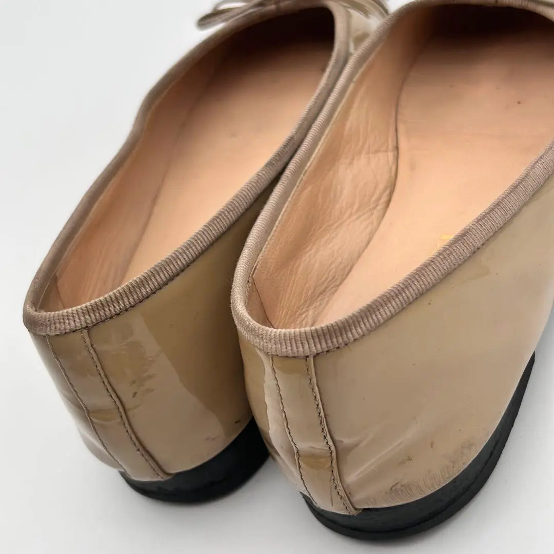 CHANEL Beige Ballerina Ballet Shoes 23.5cm Beige