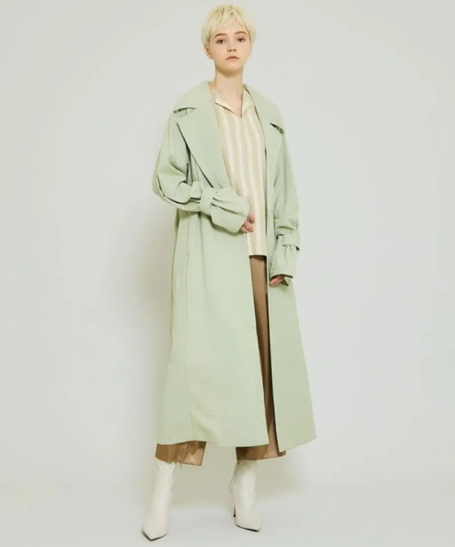 [STUDIOUS] Hi -twist Longrobe spring coat