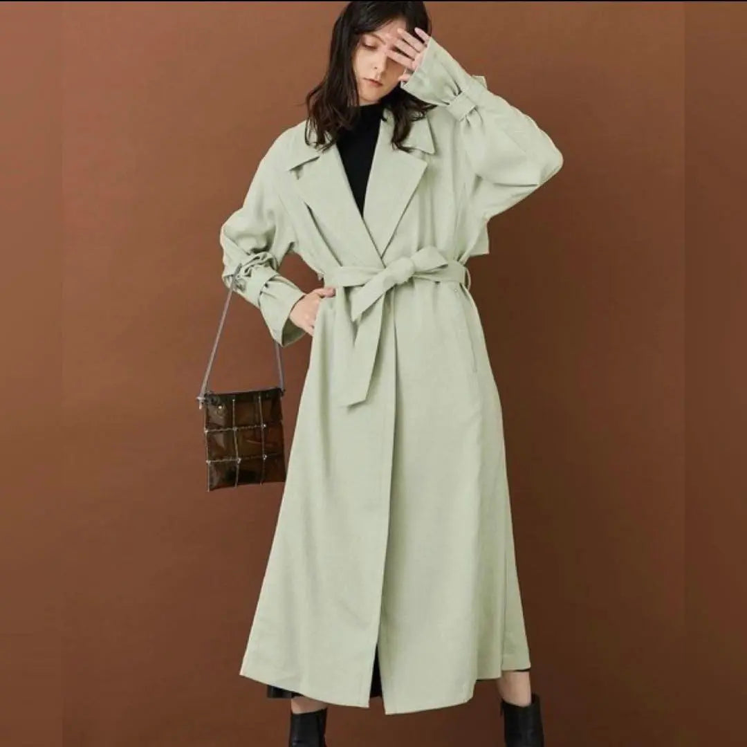 [STUDIOUS] Hi -twist Longrobe spring coat