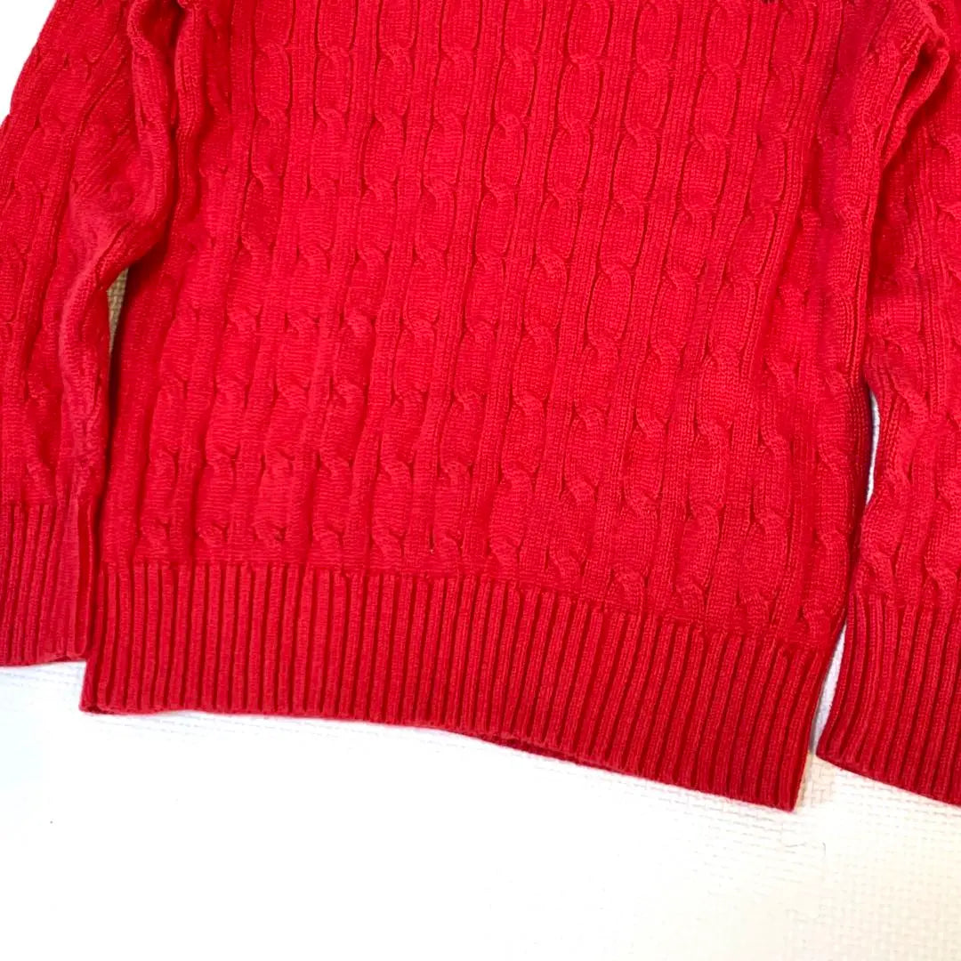 Polo Ralph Lauren Cable Knit Sweater M Red