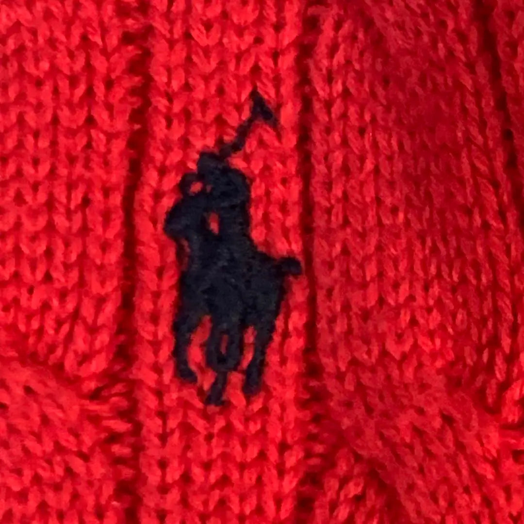 Polo Ralph Lauren Cable Knit Sweater M Red