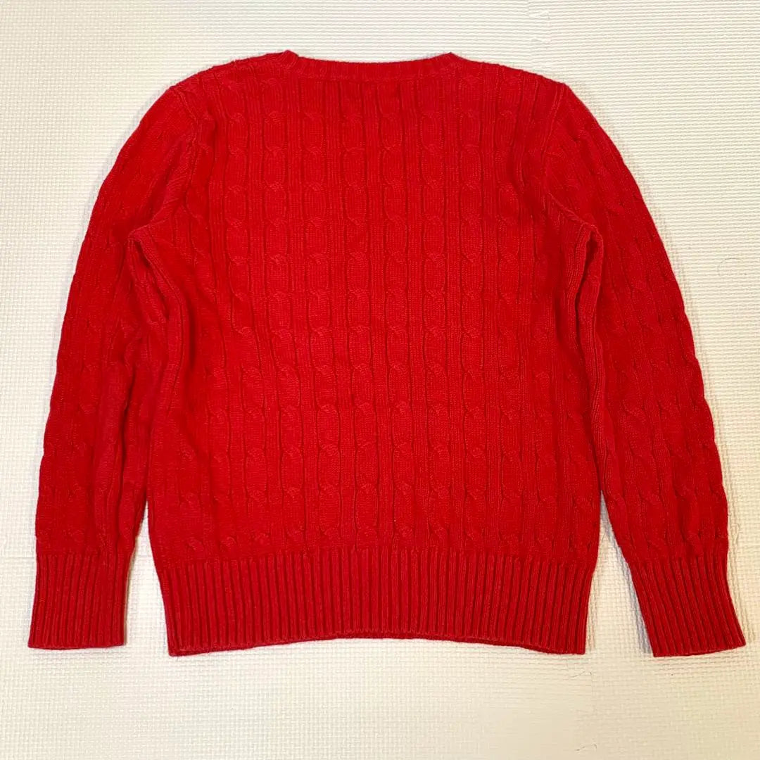 Polo Ralph Lauren Cable Knit Sweater M Red