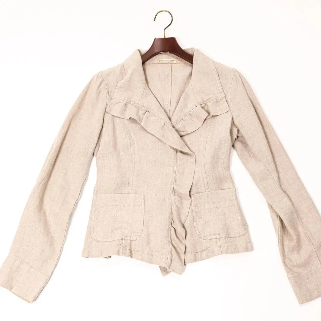 E2563 Weekend Max Mara Ruffle Design Linen Summer Jacket