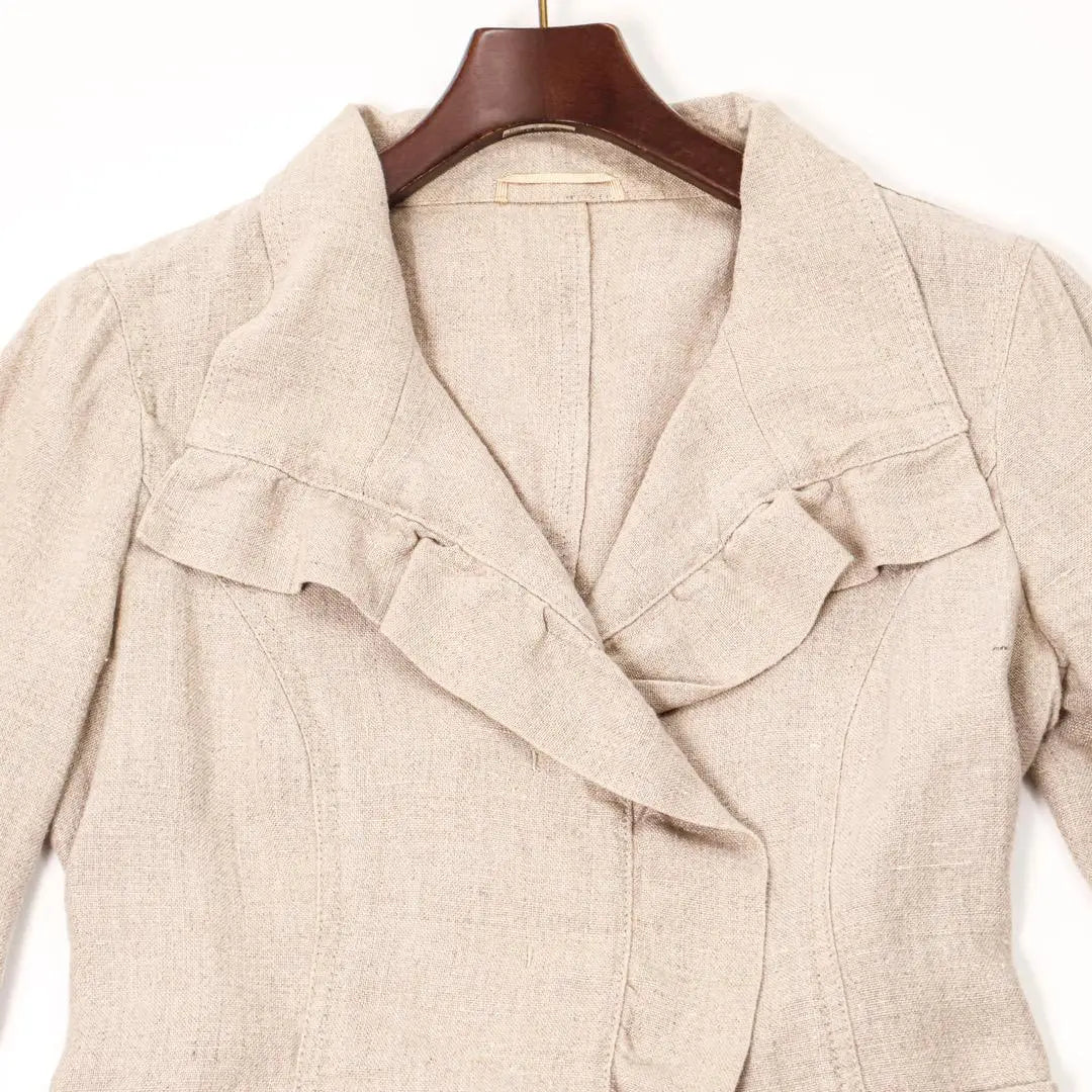 E2563 Weekend Max Mara Ruffle Design Linen Summer Jacket