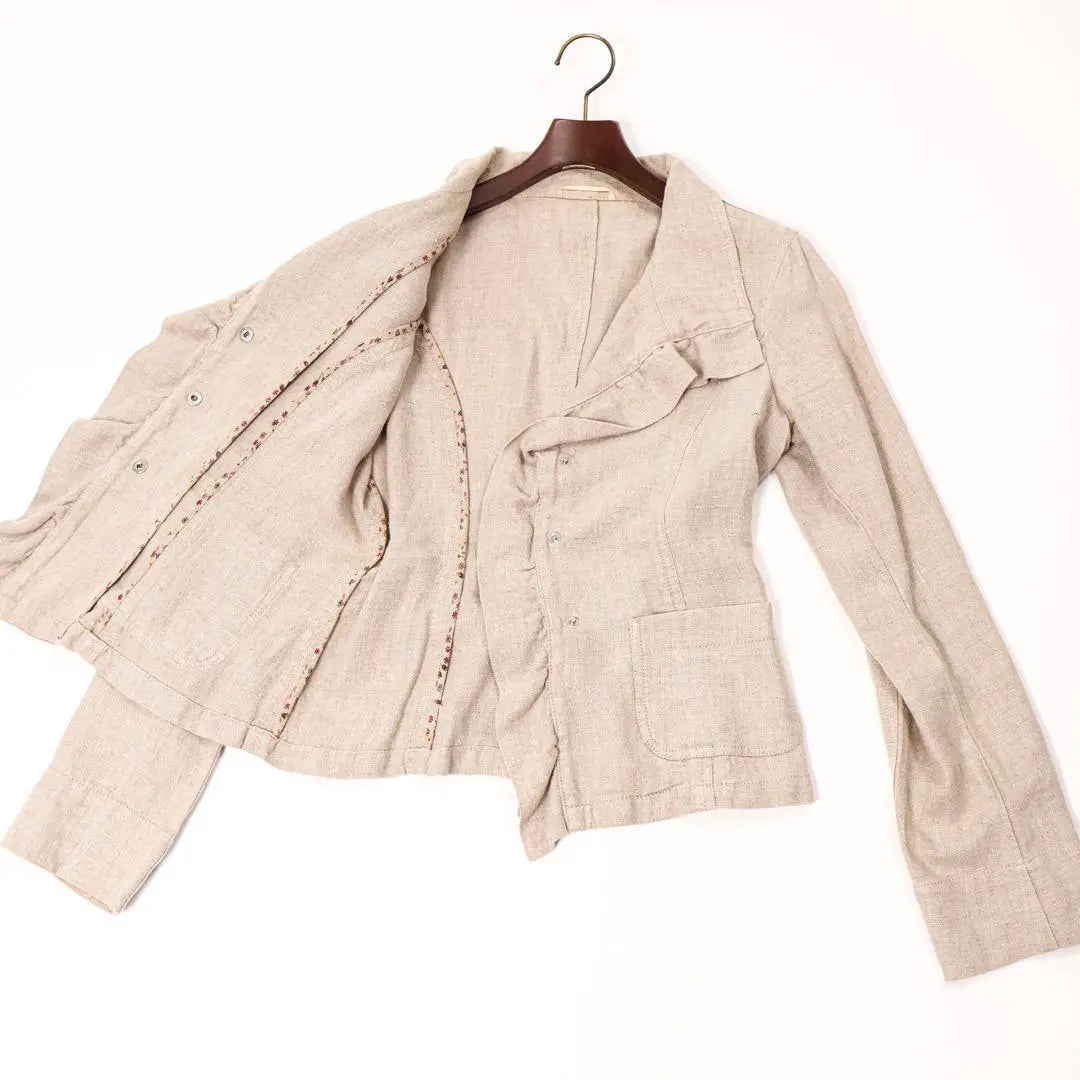 E2563 Weekend Max Mara Ruffle Design Linen Summer Jacket