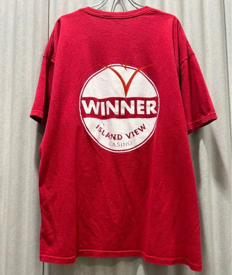 [Free Shipping] USA Vintage WINNER Back Logo Print T-shirt Big Size