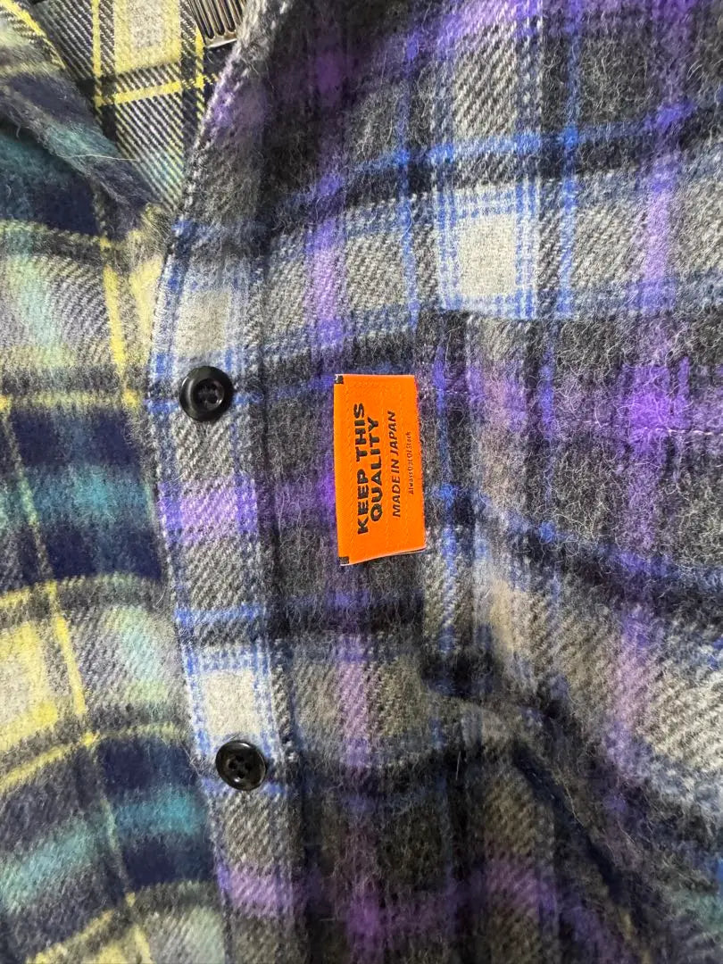 ALWAYS OUT OF STOCK AOOS Check pattern long sleeve flannel shirt XL