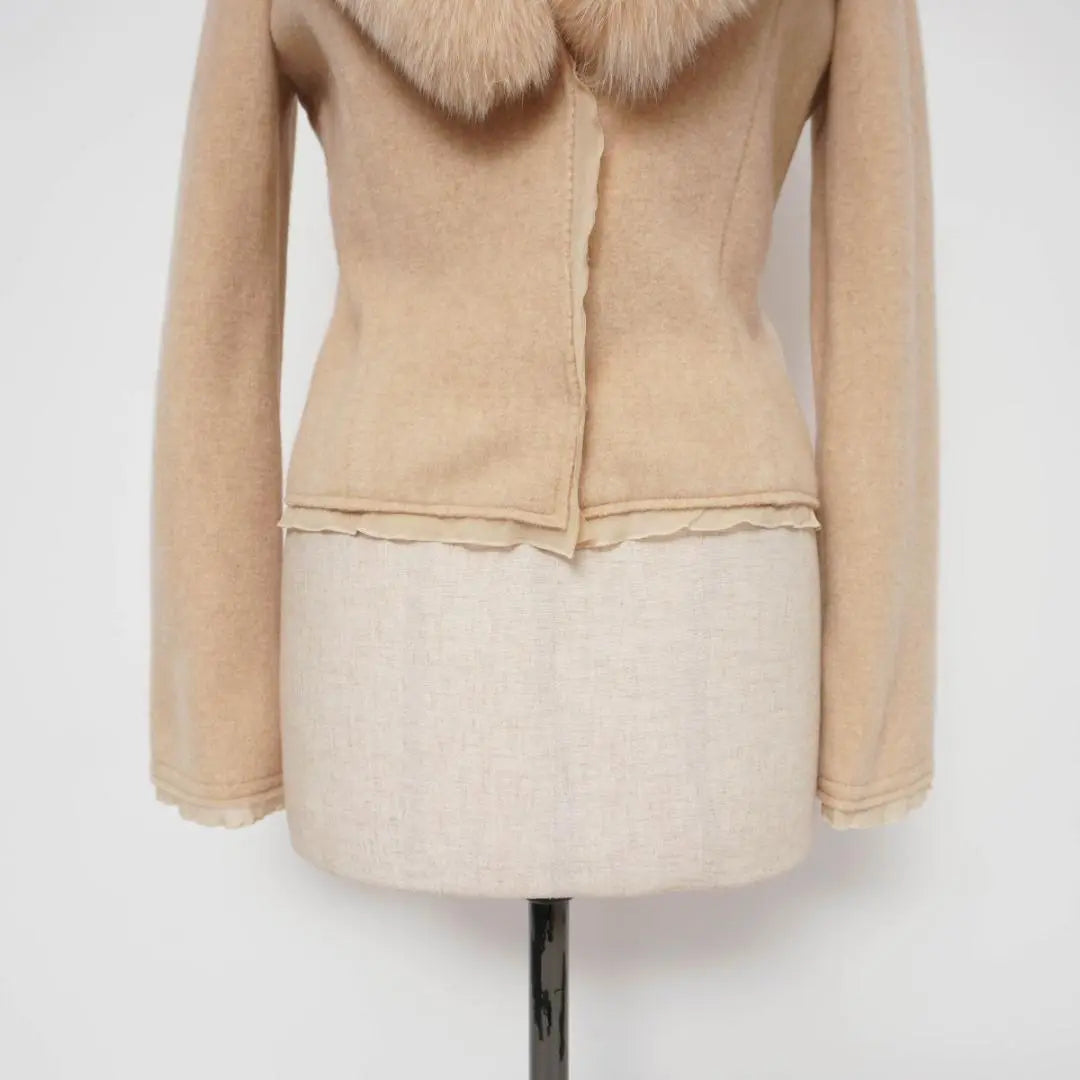 FOXEY BOUTIQUE Cashmere Fox Fur Jacket 40*YC646