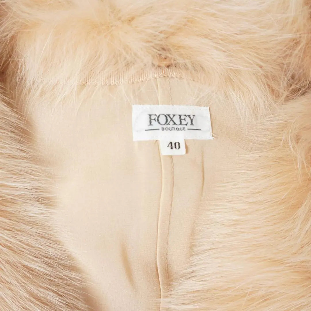 FOXEY BOUTIQUE Cashmere Fox Fur Jacket 40*YC646