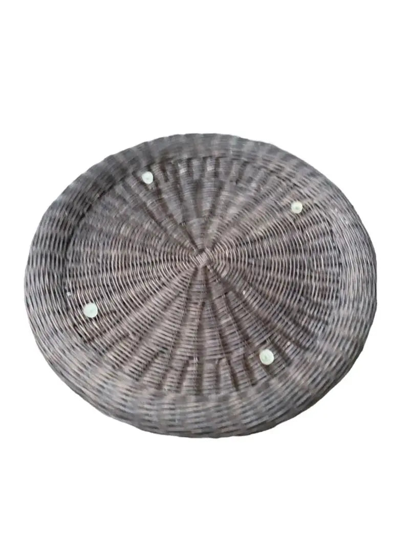 Nitori Kerek Glass Table Rattan