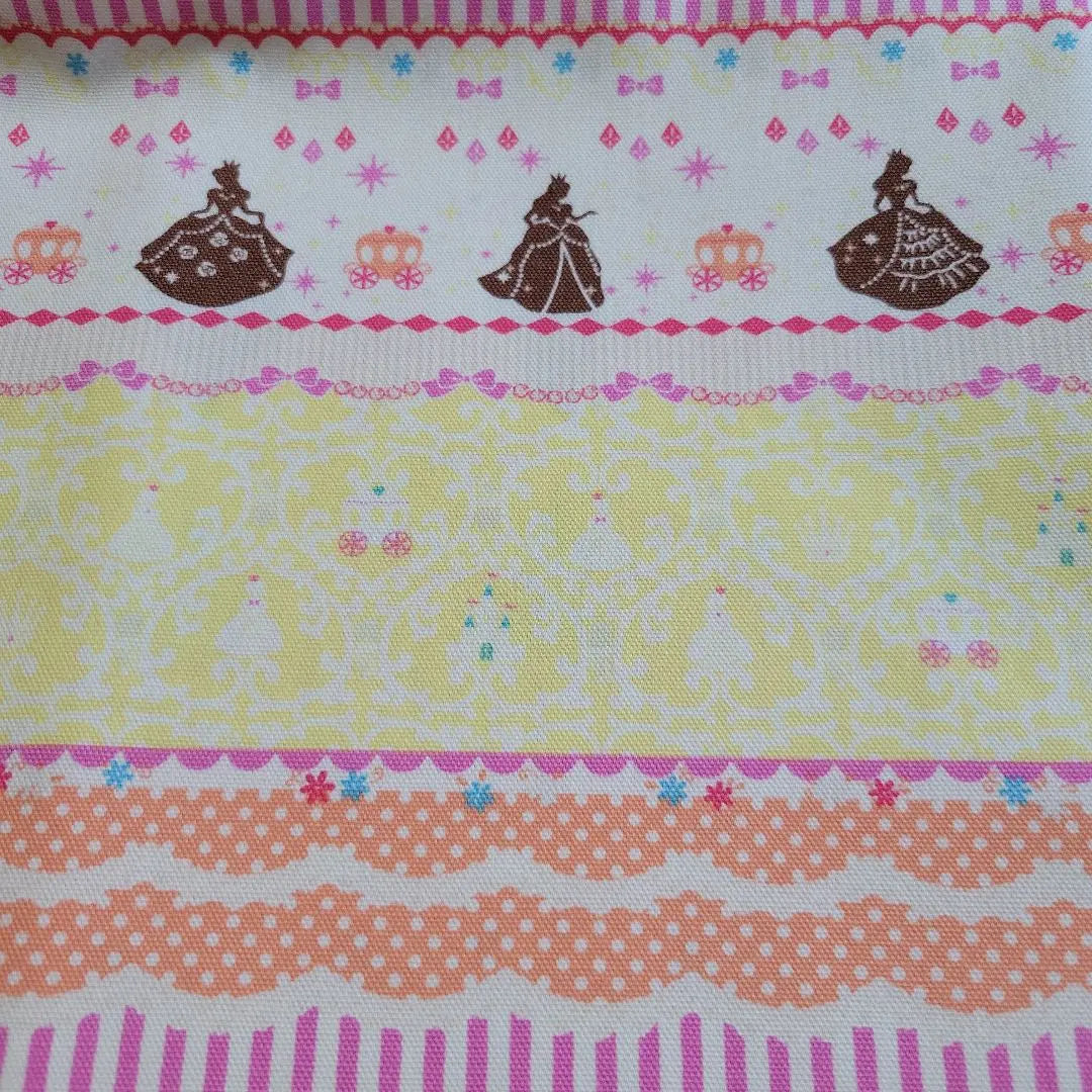 Lovely♪♪ Cocca Cinderella Millefeuille Border Pattern Fabric Girl Silhouette