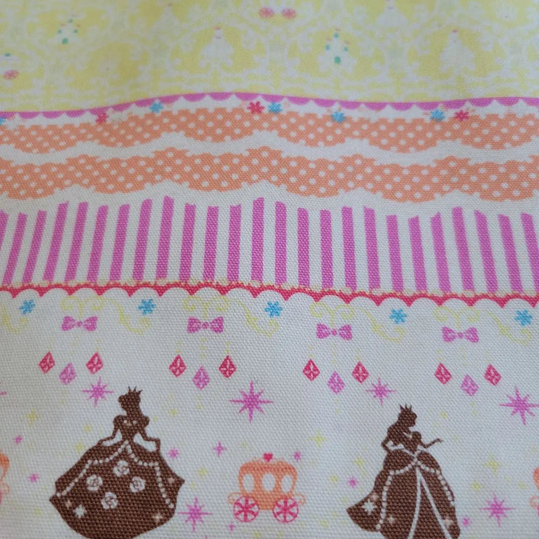 Lovely♪♪ Cocca Cinderella Millefeuille Border Pattern Fabric Girl Silhouette