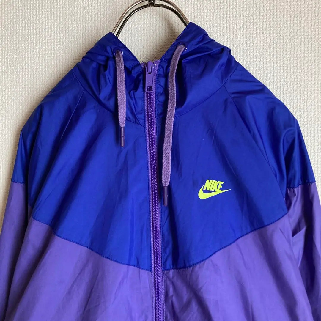 NIKE Nylon Jacket Purple Rare Colored Used Clothing