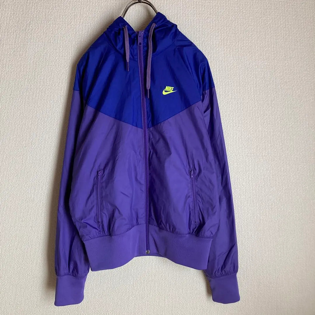 NIKE Nylon Jacket Purple Rare Colored Used Clothing