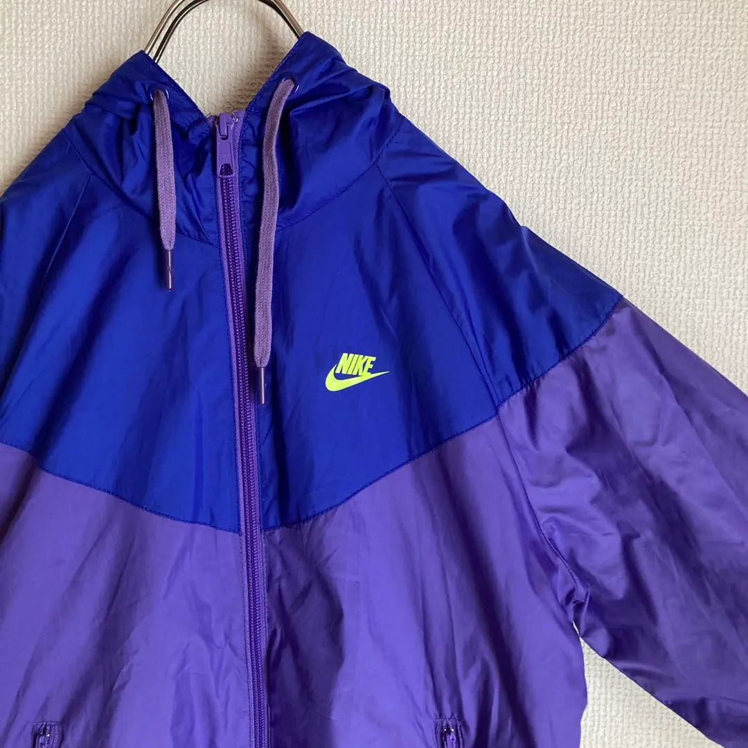 NIKE Nylon Jacket Purple Rare Colored Used Clothing