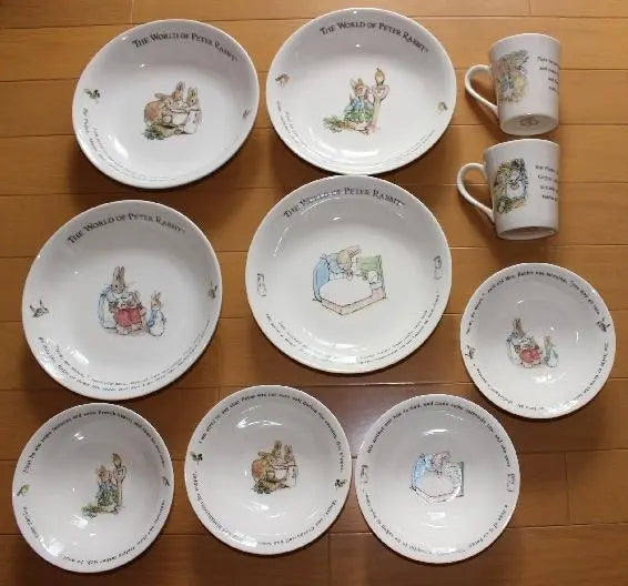 Vajilla Peter Rabbit Plato de pasta y curry Ensaladera Taza 10 piezas