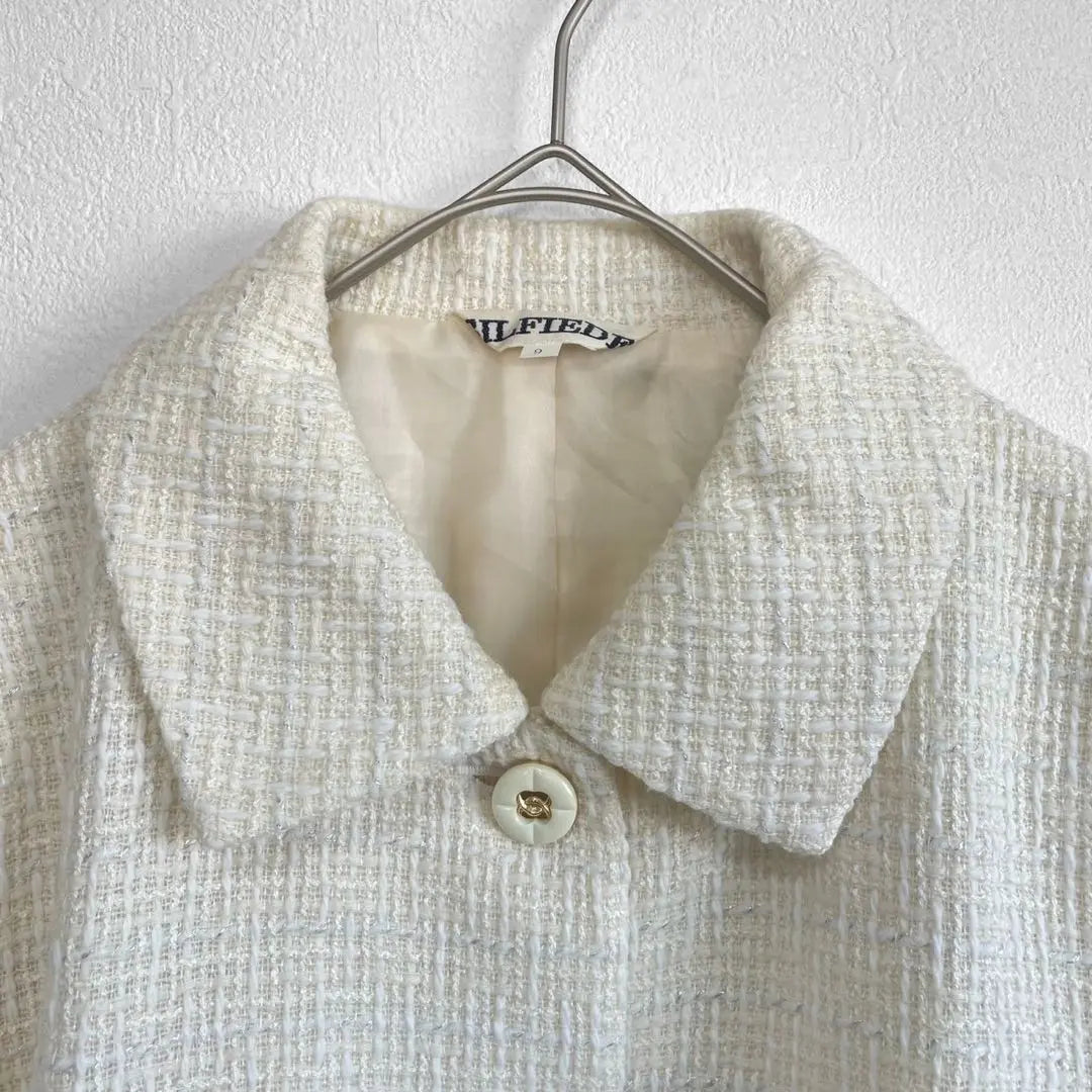 [SILFIEDE] Preciosos productos ✨ Chaqueta de tweed ceremonia formal blanco | 【SILFIEDE】✨美品✨ツイードジャケット セレモニー フォーマル ホワイト