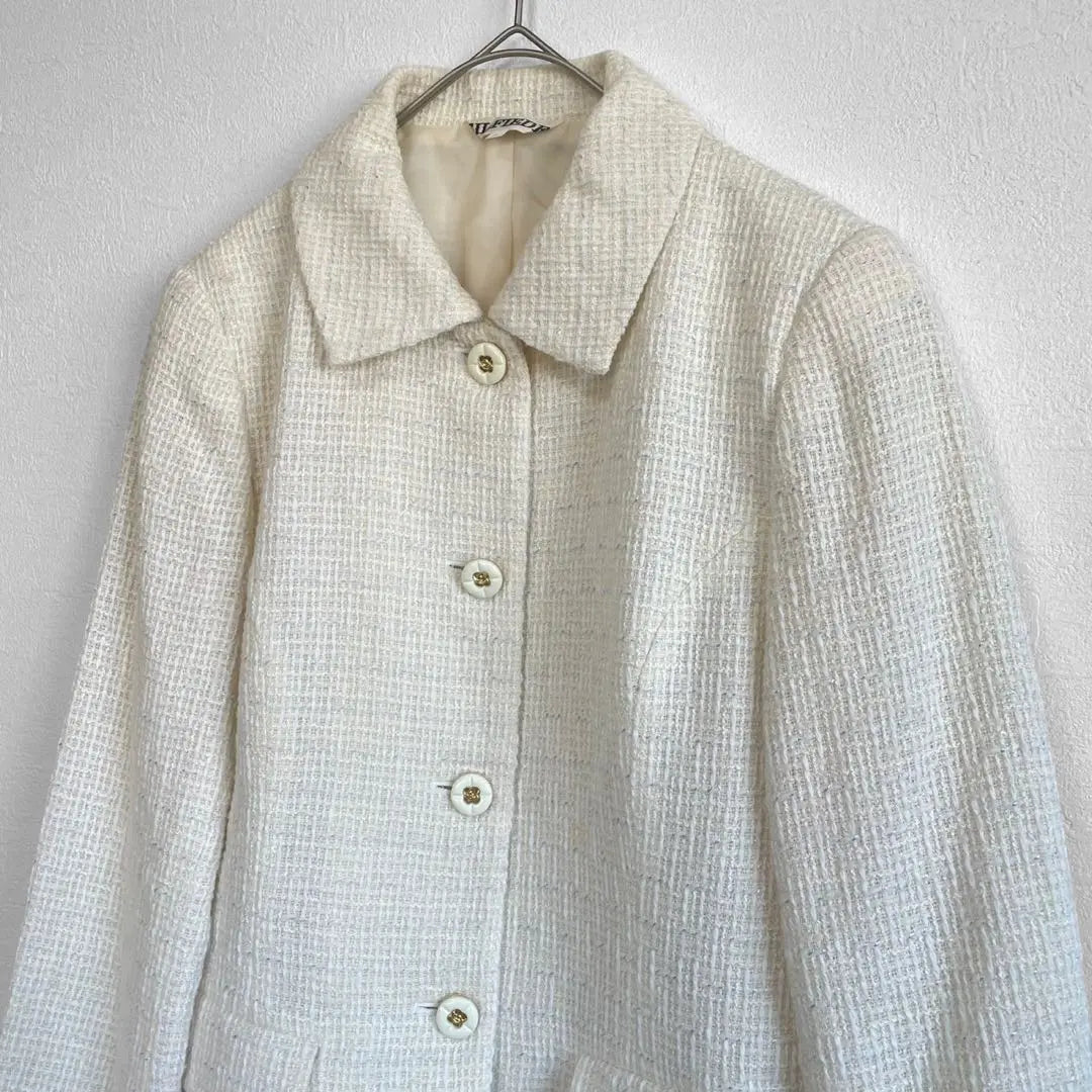 [SILFIEDE] Preciosos productos ✨ Chaqueta de tweed ceremonia formal blanco | 【SILFIEDE】✨美品✨ツイードジャケット セレモニー フォーマル ホワイト