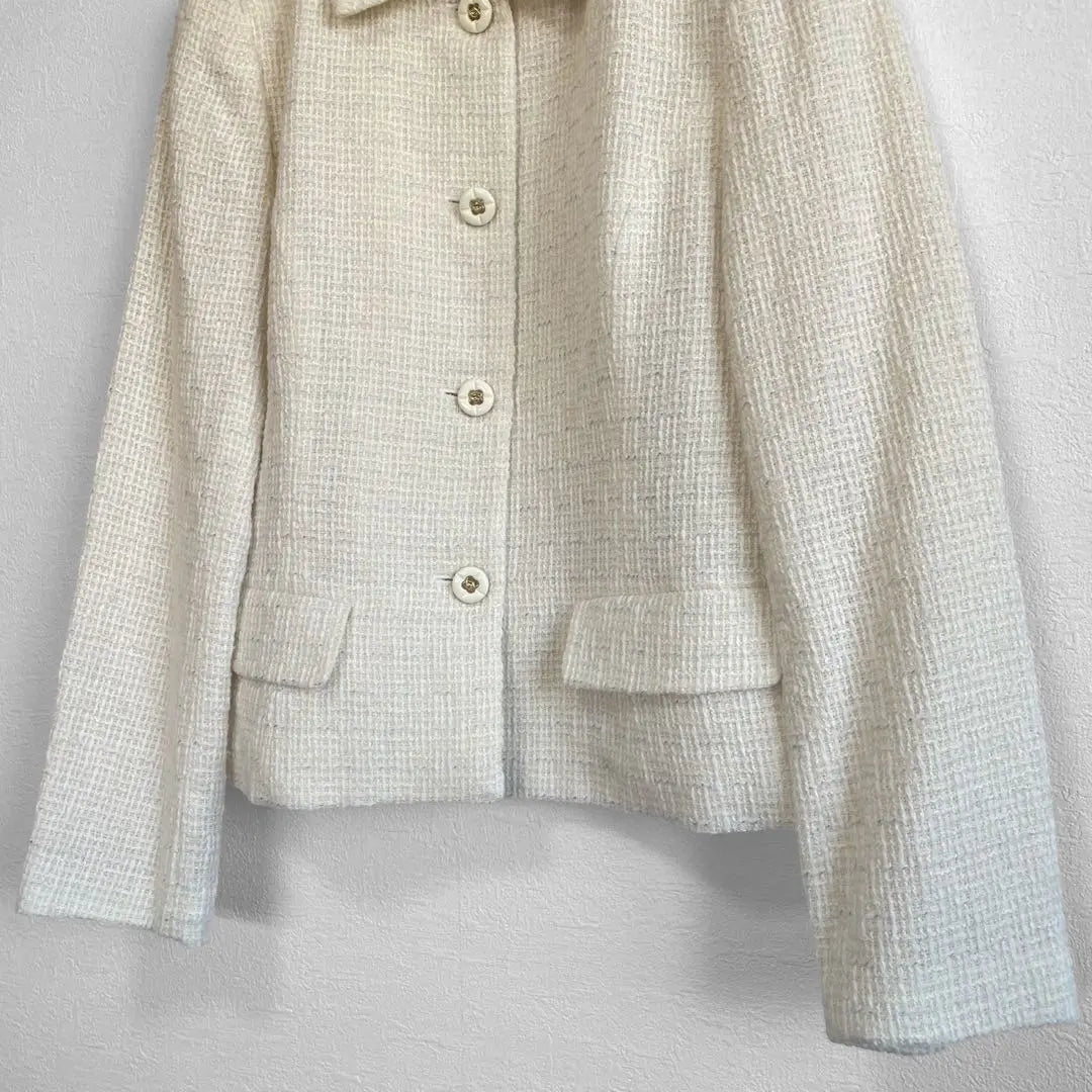 [SILFIEDE] Preciosos productos ✨ Chaqueta de tweed ceremonia formal blanco | 【SILFIEDE】✨美品✨ツイードジャケット セレモニー フォーマル ホワイト