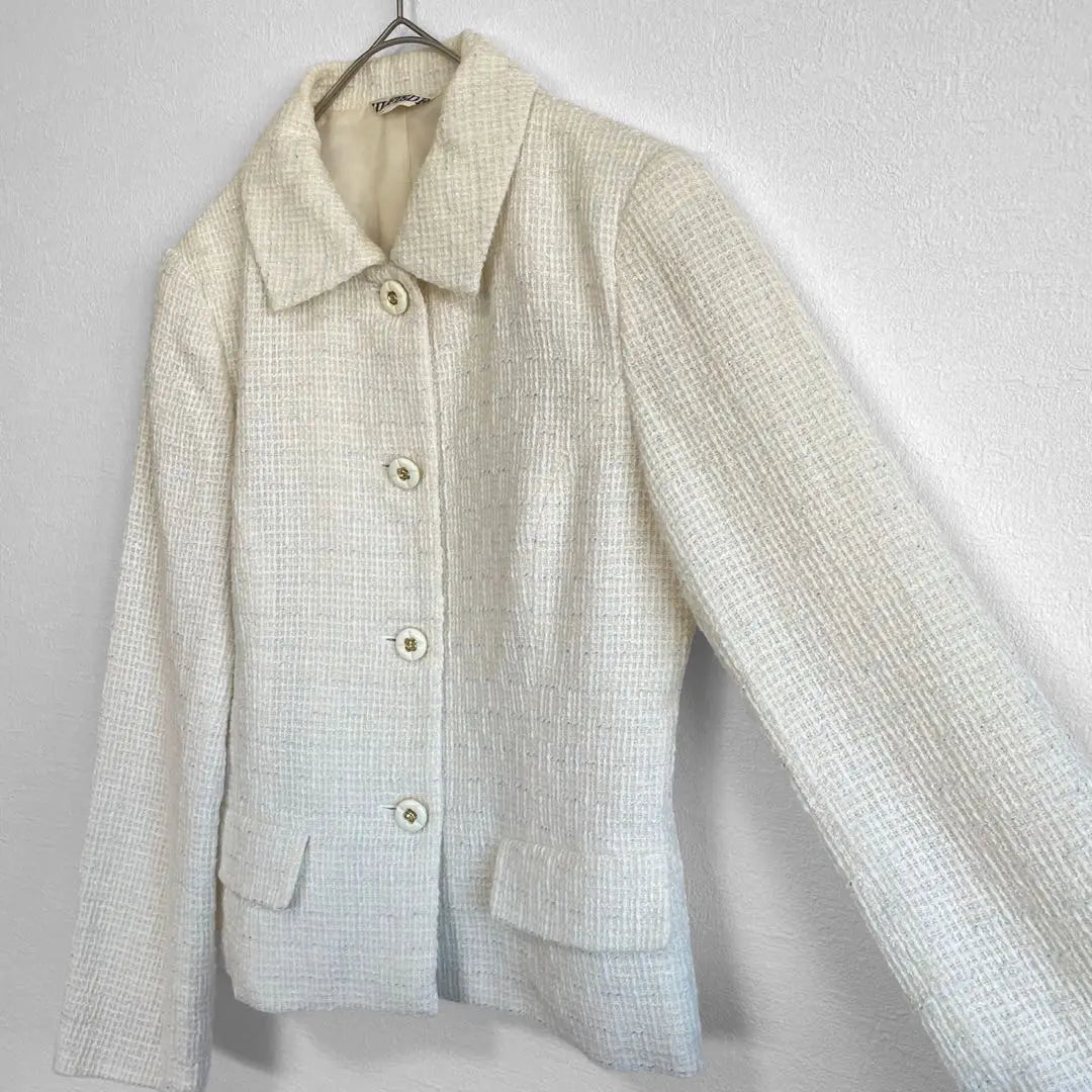 [SILFIEDE] Preciosos productos ✨ Chaqueta de tweed ceremonia formal blanco | 【SILFIEDE】✨美品✨ツイードジャケット セレモニー フォーマル ホワイト