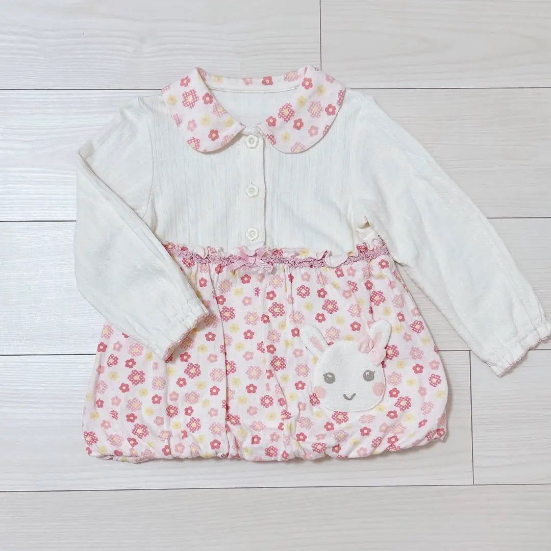 ♡coeur a coeur 100cm♡ Long sleeve top, floral pattern, balloon, rabbit