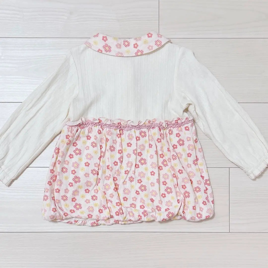 ♡coeur a coeur 100cm♡ Long sleeve top, floral pattern, balloon, rabbit