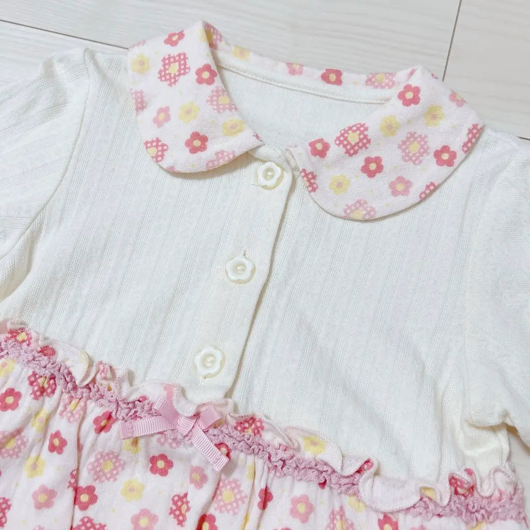 ♡coeur a coeur 100cm♡ Long sleeve top, floral pattern, balloon, rabbit