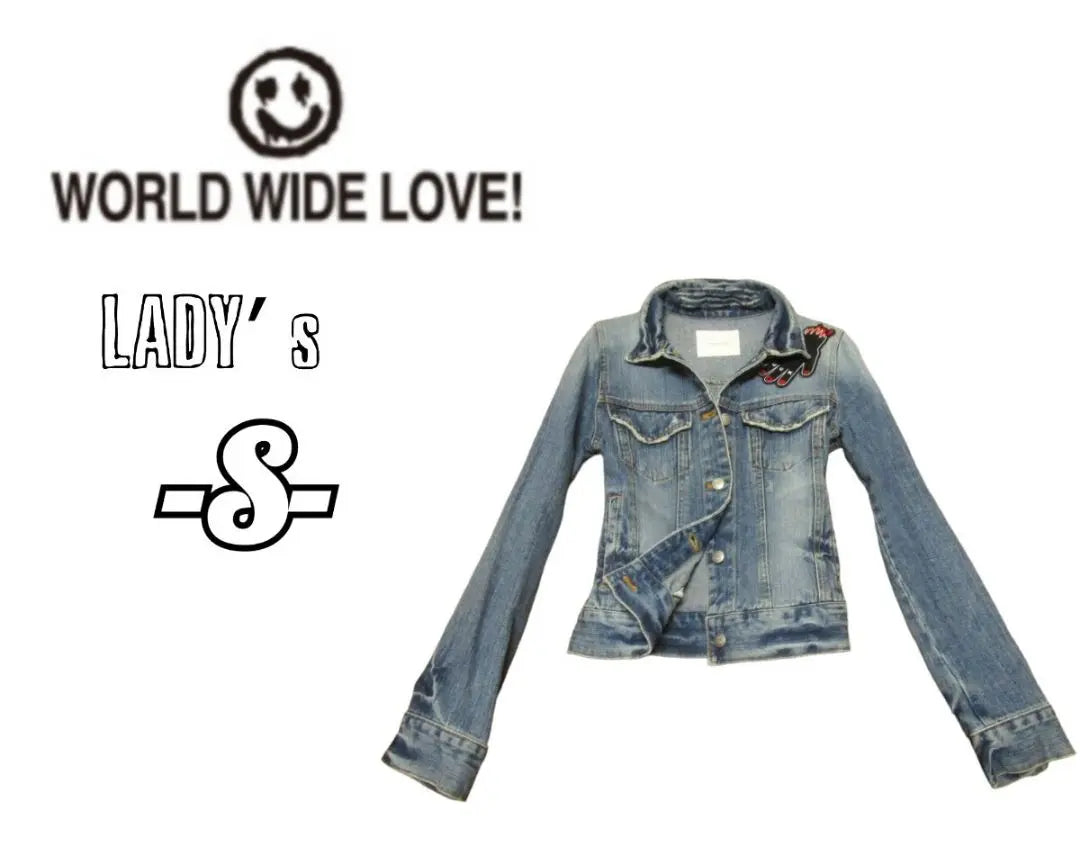 Women's 1◇WORLD WIDE LOVE◇Zippered jacket