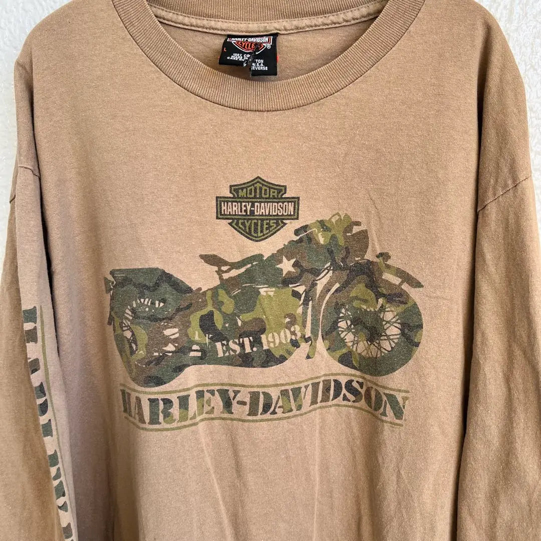 Made in USA HARLEY DAVIDSON Long Sleeve T-shirt L size