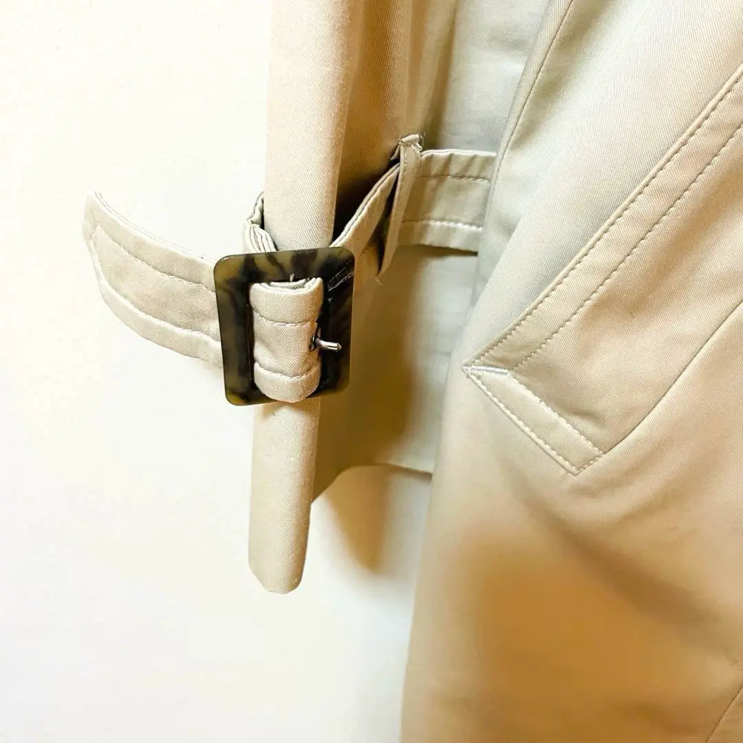 23 wards Trench coat, light beige belt, large size 40