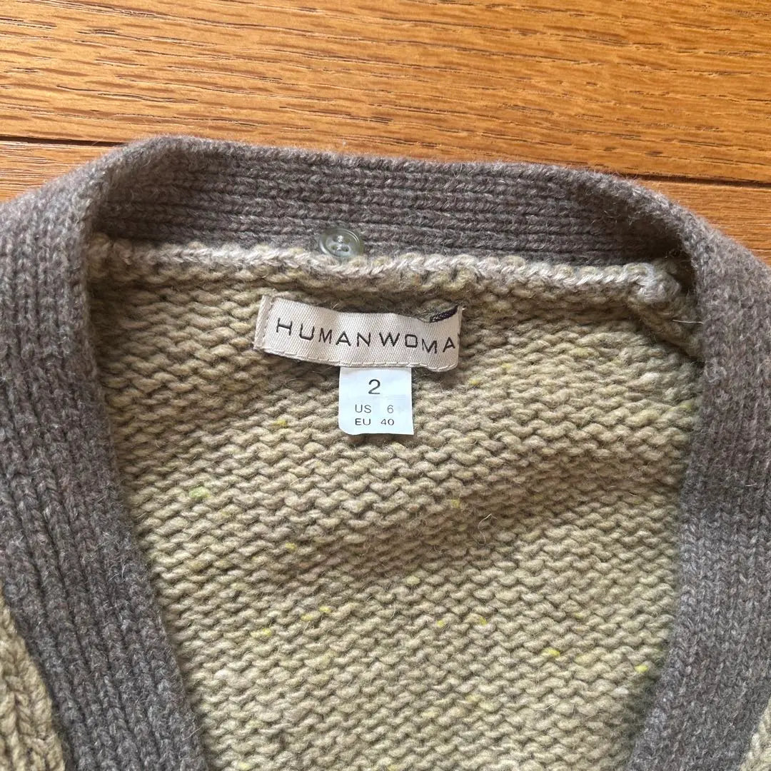 HUMAN WOMAN Cable Knit Cardigan US6 S size