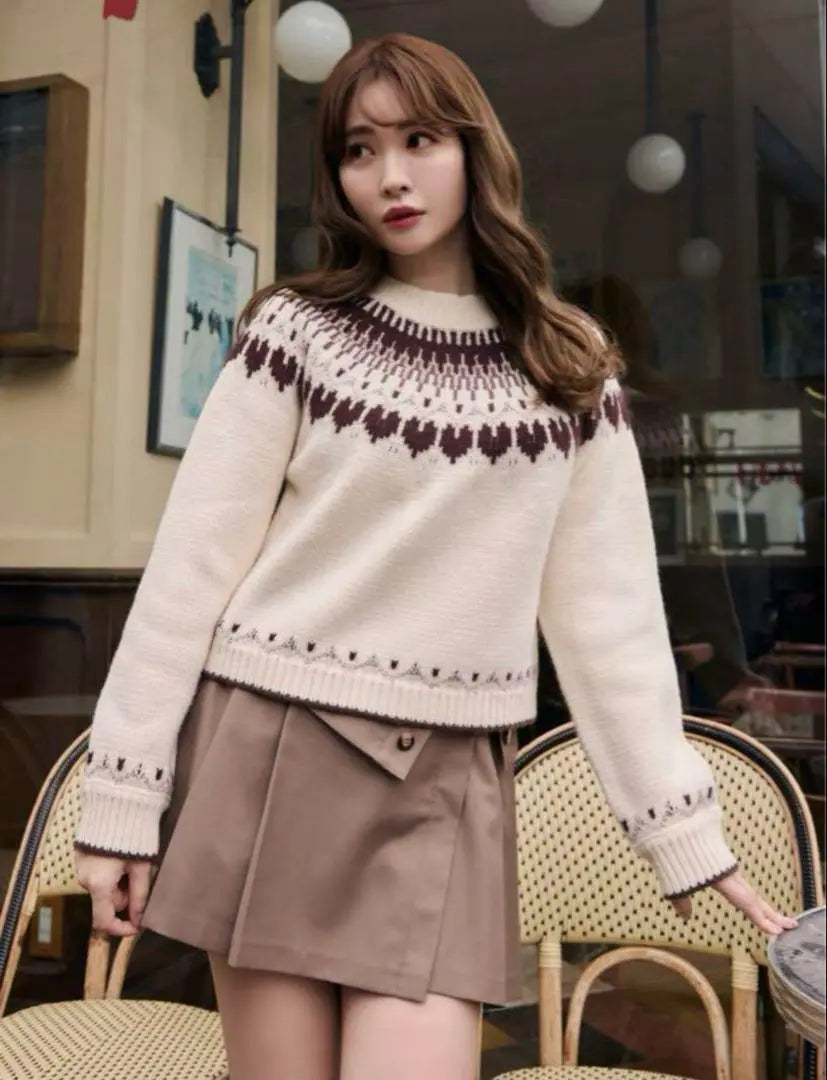 herlipto Heart Fair Isle Knit Pullover