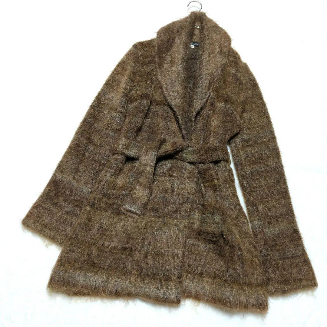 1432★Michel Clan Mohair Wool Coat [38] Brown Luxury High-looking