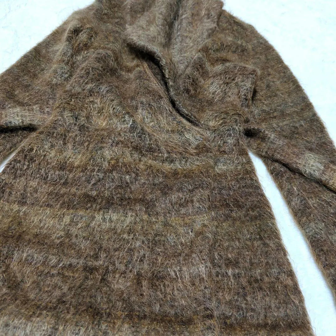 1432★Michel Clan Mohair Wool Coat [38] Brown Luxury High-looking